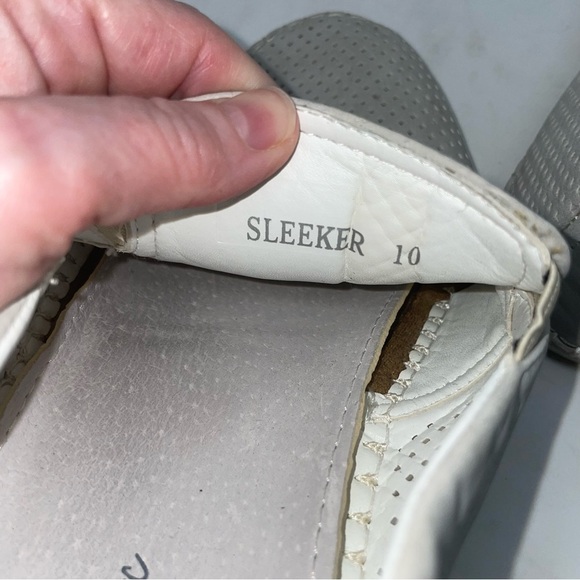 Bruno Marc Sleeker Leather Loafers – Slip-On – Gray – Size 10 - Picture 7 of 9